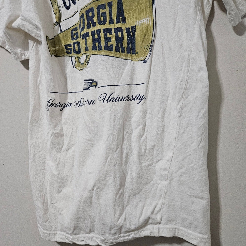 Pressbox Georgia Southern University Eagles V-Neck T-Shirt White Womens Medium - Picture 5 of 5